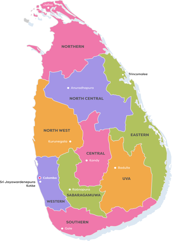 Sri Lanka Province Map